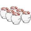 Βάζο Twist-Off Amfora 580 ml με χρωματιστό καπάκι fi82/6-6τεμ. - 8 