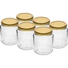 Βάζο twist-off, grubasek 580 ml με χρυσό καπάκι fi82/6, 6 τεμ. ['βάζα', ' βάζο', ' σετ βάζων', ' δοχεία', ' γυάλινα δοχεία', ' βάζα για αποθήκευση', ' βάζα κουζίνας', ' γυάλινα βάζα', ' βάζα με μεταλλικό καπάκι', ' βάζα για αποθήκευση τροφίμων', ' βάζα για κονσερβοποίηση', ' βάζα για βότανα', ' βάζα για καφέ', ' βάζα για τσάι', ' βάζα κατάλληλα για πλυντήριο πιάτων', ' γυάλινο βάζο', ' βάζο με βιδωτό καπάκι', ' πλήρες σετ βάζων', ' βάζα για μαρμελάδες', ' grubasek', ' βάζο grubasek']