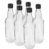 Μπουκάλι 500 ml για βότκα, με μαύρο βιδωτό καπάκι, 6 τεμ. - 12 