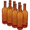 Μπουκάλι για κρασί 750 ml καφέ - πακέτο συρρίκνωσης 8 τεμ. - 6 