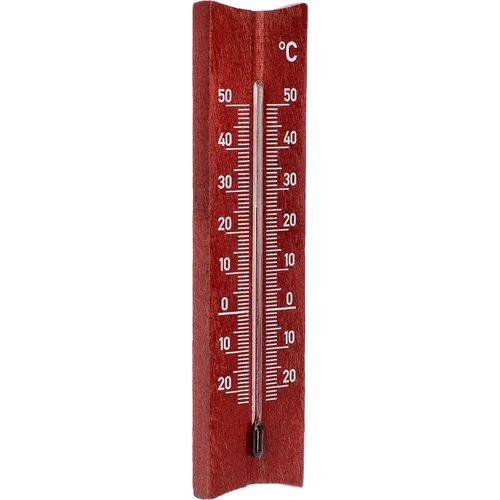 Ξύλινο θερμόμετρο δωματίου (-20 έως +50°C), χρώμα μαονιού, 15 cm - 2