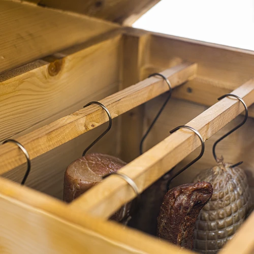 Ξύλινο καπνιστήριο κήπου 200 L – dragON Wood 100E με ηλεκτρική μονάδα θέρμανσης και ελεγκτή - 16