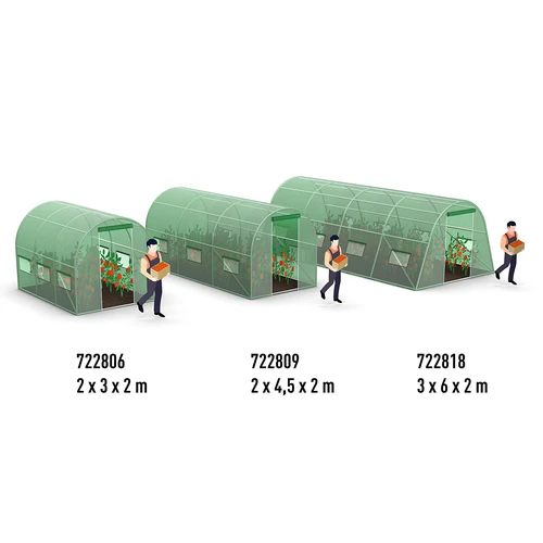Θερμοκήπιο κήπου (πλαστικό) 2x4,5x2 m - 16