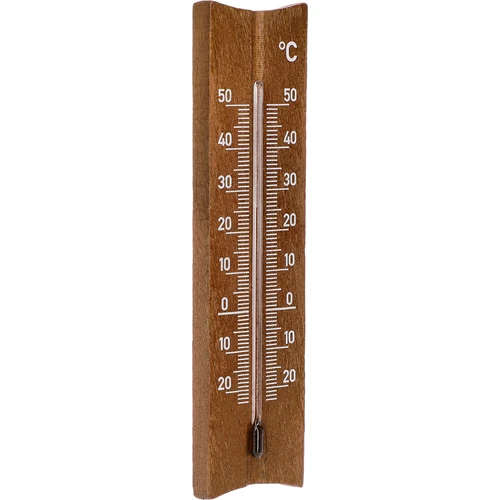 Θερμόμετρο δωματίου ξύλινο (-20 έως +50°C), σκούρο καφέ, 15cm - 2