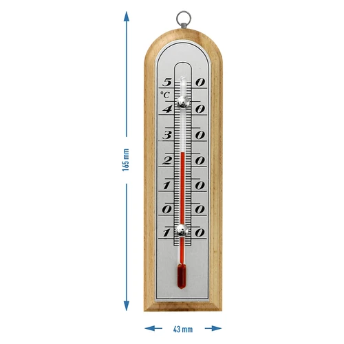 Θερμόμετρο δωματίου με ασημένια κλίμακα (-10°C έως +50°C) 16 cm ποικιλία - 3