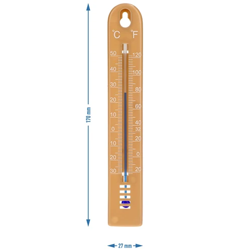 Θερμόμετρο γενικής χρήσης (-30 έως +50°C), 17 cm, ανοιχτό καφέ - 4