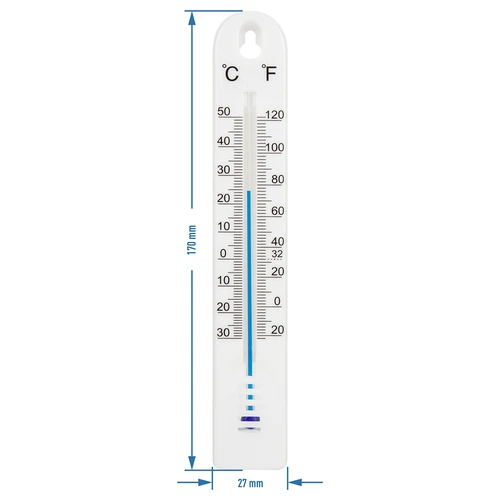 Θερμόμετρο γενικής χρήσης (-30 έως +50°C), 17 cm, λευκό - 2