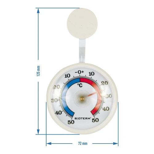 Θερμόμετρο γενικής χρήσης, αυτοκόλλητο (-50°C έως +50°C) Ø 7,2 cm - 2