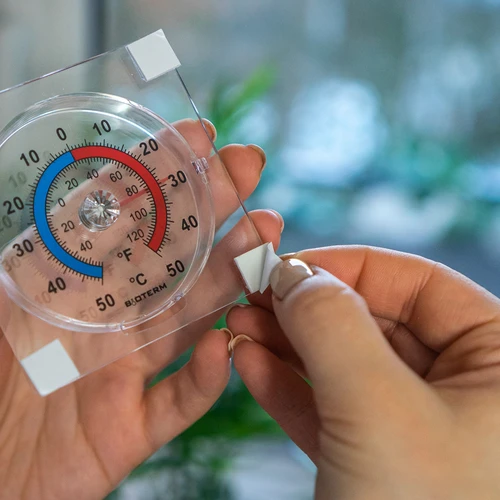 Θερμόμετρο γενικής χρήσης διάφανο, αυτοκόλλητο (-50°C έως +50°C) - 6