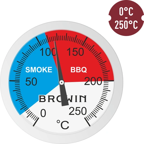Θερμόμετρο για καπνιστήριο και BBQ (0°C έως +250°C) 5,2cm - 4