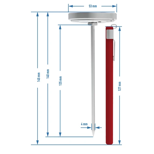 Θερμόμετρο για ψήσιμο κρεάτων (0°C έως +120°C) 12,5cm - 8