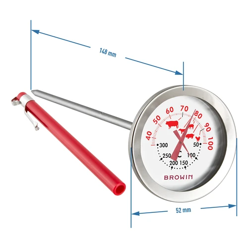 Θερμόμετρο με διπλή κλίμακα (30°C έως 100°C) / (50°C έως 300°C) 13,0cm - 3