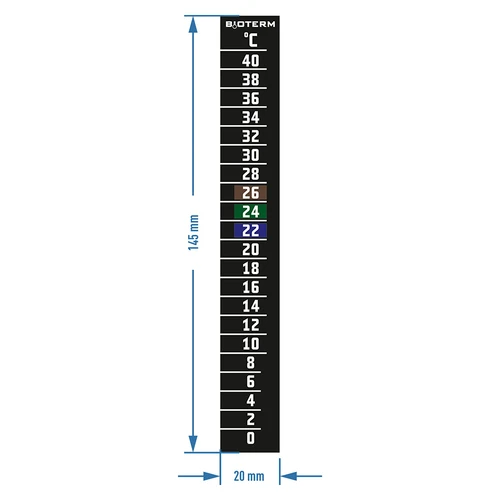 Θερμόμετρο υγρών κρυστάλλων (0°C έως +40°C) 15 cm - 2