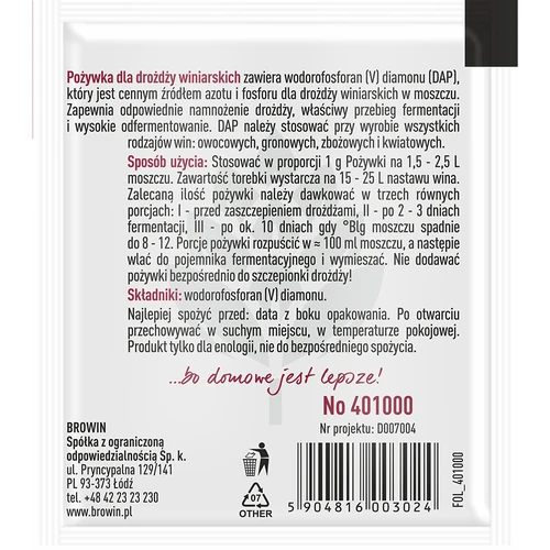 Θρεπτικό για οινοζύμες, 10 g - 2