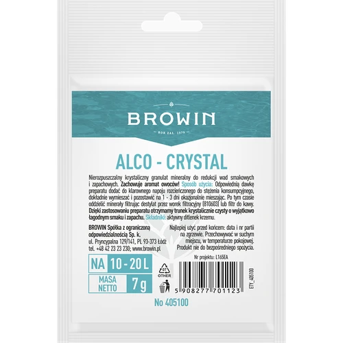 Alco-crystal - μέσο βελτίωσης των οργανοληπτικών ιδιοτήτων των αλκοολούχων ποτών