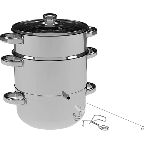 Ανοξείδωτος ατμοχυμωτής με ατμομάγειρα 5 L