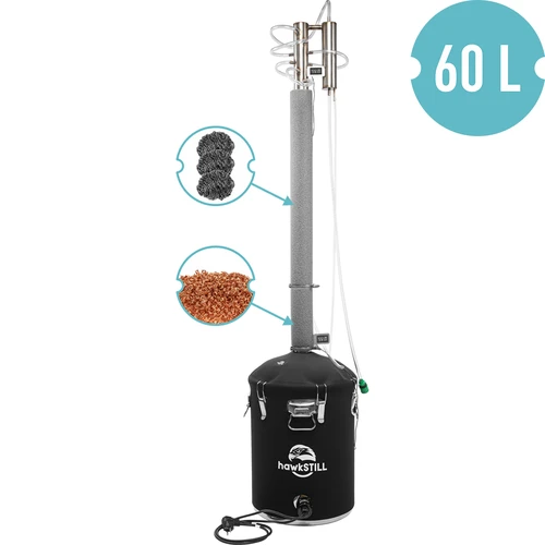 Αποστακτήρας HawkStill «Κρύα Δάχτυλα» 60 L, με στήλη φ 60,3 mm και μόνωση δεξαμενής - 2