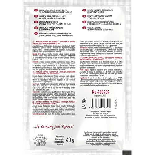 Aromatic Bayanus Multicomplex σετ εκκίνησης για κρασί, 40 g - 2