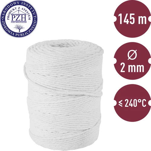 Βαμβακερά νήματα αλλαντοποιίας λευκά (240°C) 145 m - 2