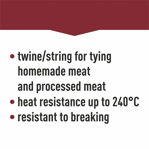 Βαμβακερά νήματα αλλαντοποιίας λευκά (240°C) 145 m - 8