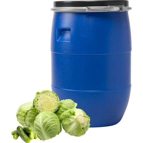 Βαρέλι για ξινολάχανο 60 L, με δακτύλιο σύσφιξης, μπλε, Sterk - 2