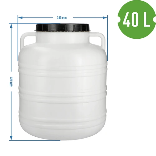 Βαρέλι Kiszonka 40L- λευκό, χειρολαβές - 8