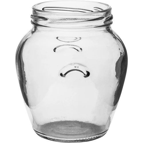 Βάζο Amfora 580 ml (fi 82) με μαύρο καπάκι - 6 τεμ. - 4