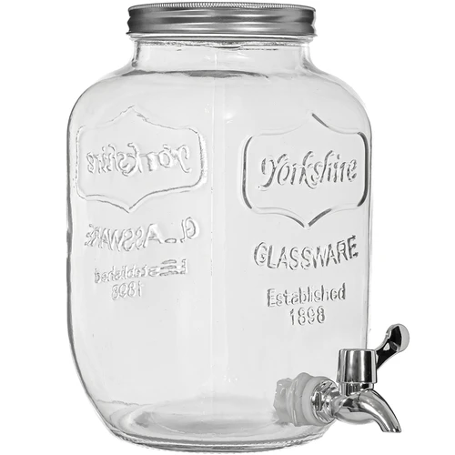 Βάζο για λεμονάδα, με βρυσάκι - γυάλινο, 4 L