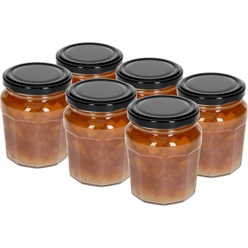 Βάζο Konfitura 230ml με μαύρο καπάκι fi63/4 - 6τεμ. - 3
