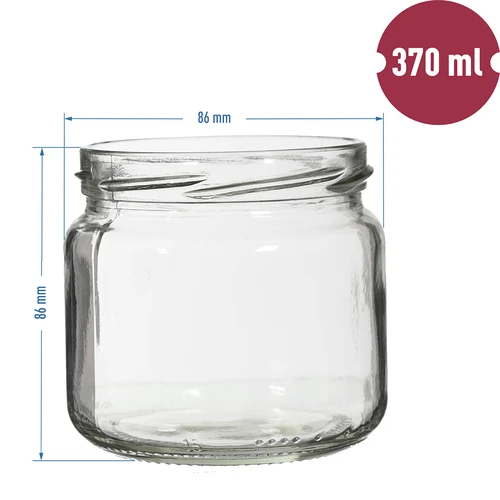 Βάζο TO 370 ml με χρωματιστό καπάκι fi82/6 - 6 τεμ. - 4
