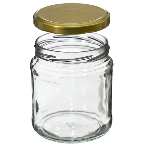 Βάζο TO 500 ml με χρυσό βιδωτό καπάκι fi82/6 - 6 τεμ. - 2