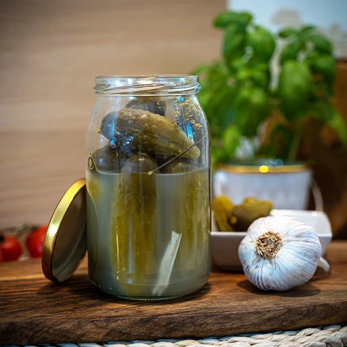 Βάζο TO 900 ml με χρυσό βιδωτό καπάκι fi 82/6 - 6 τεμ. - 13