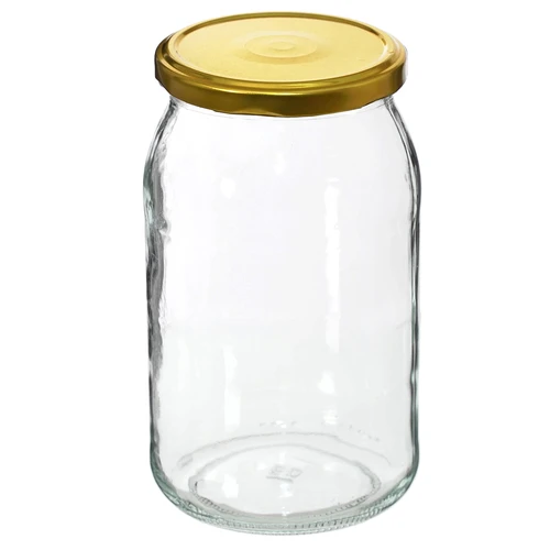 Βάζο TO 900 ml με χρυσό βιδωτό καπάκι fi 82/6 - 6 τεμ. - 3
