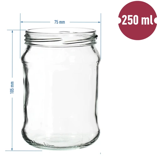 Βάζο TO Ćwiartka 250 ml με καπάκι Ø 66 - 6 τεμ - 6