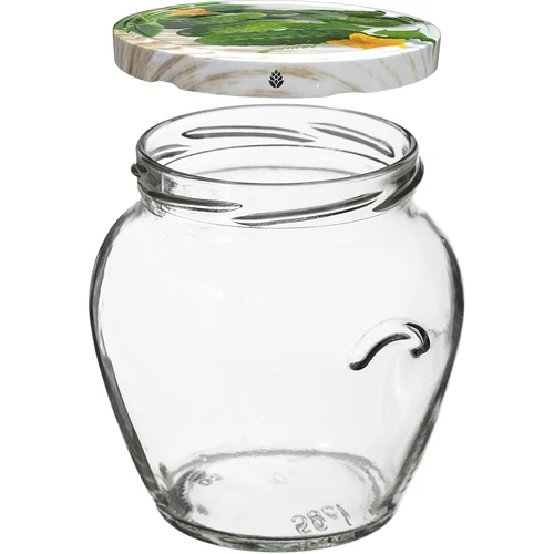 Βάζο Twist-Off Amfora 580 ml με χρωματιστό καπάκι fi82/6-6τεμ. - 3