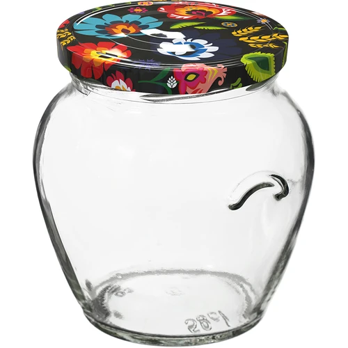 Βάζο Twist-Off Amfora 580 ml με χρωματιστό καπάκι fi82/6-6τεμ. - 2