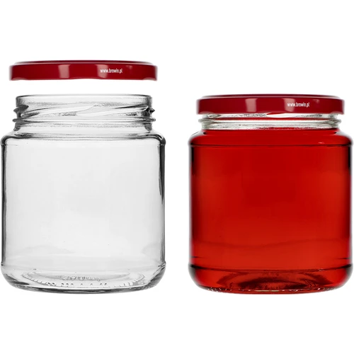 Βάζο twist-off, grubasek 580ml με μπορντό καπάκι fi82/6, 6 τεμ. - 3