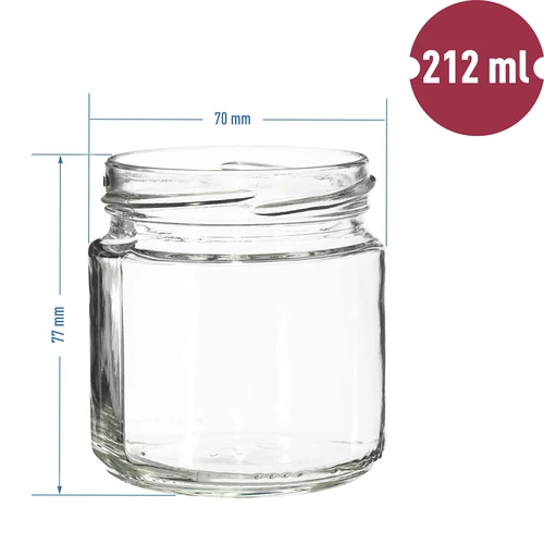 Βάζο χωρητικότητας 212 ml, με χρωματιστά καπάκια ø 66. - 7