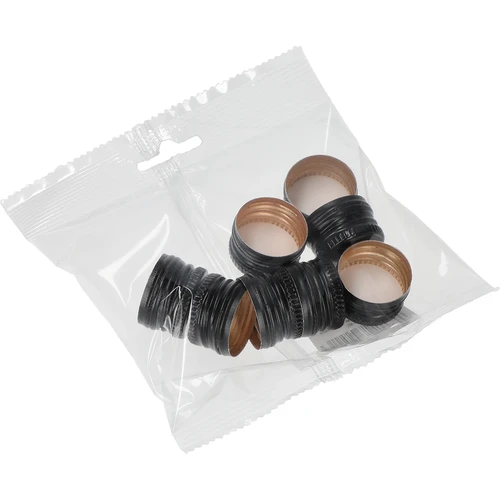 Βιδωτό πώμα για μπουκάλια fi 28/18 mm - μαύρο, 8 τεμ. - 3