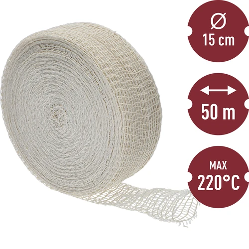 Δίχτυ αλλαντοποιίας διαστάσεων 15 cm x 50 m, με θερμική αντοχή έως 220°C - 3