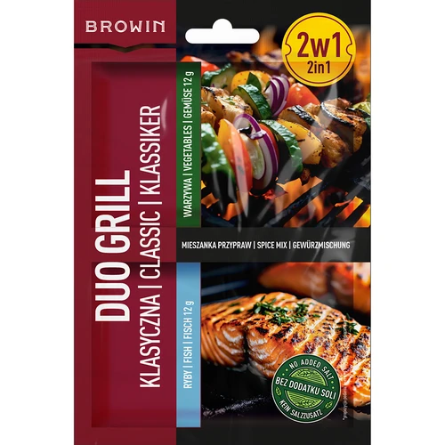 Duo Grill Κλασική για ψάρια και λαχανικά - μείγμα καρυκευμάτων 2 σε 1, 2 x 12 g
