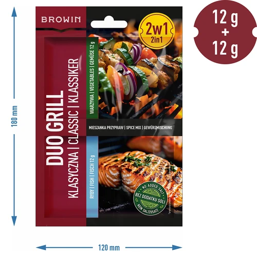 Duo Grill Κλασική για ψάρια και λαχανικά - μείγμα καρυκευμάτων 2 σε 1, 2 x 12 g - 4