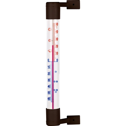 Εξωτερικό θερμόμετρο καφέ (-50°C έως +50°C) 18 cm