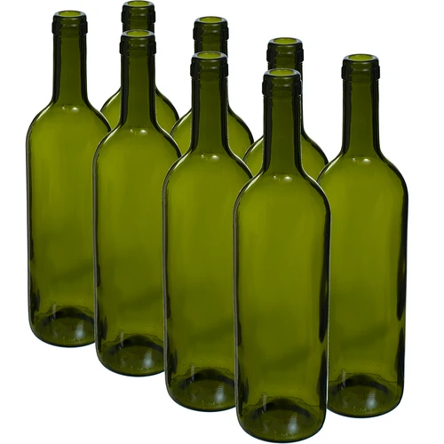 Ελαιοπράσινη φιάλη κρασιού 0,75 L - συσκευασία 8 τεμ.