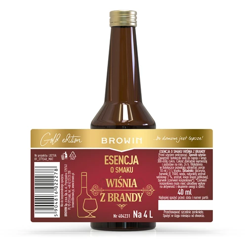 Εσάνς γεύσης Βύσσινο με μπράντι, 40 ml - για 4 L - 4