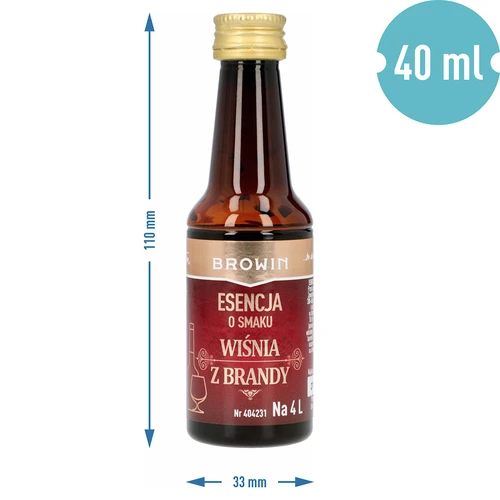 Εσάνς γεύσης Βύσσινο με μπράντι, 40 ml - για 4 L - 6