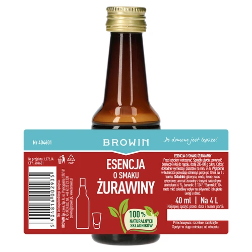 Εσάνς με γεύση κράνμπερι για 4 L - 40 ml - 5