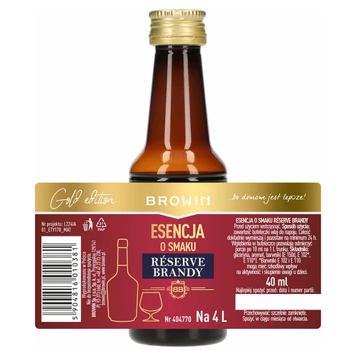 Εσάνς με γεύση Reserve Brandy, 40 ml, για 4 L - 4