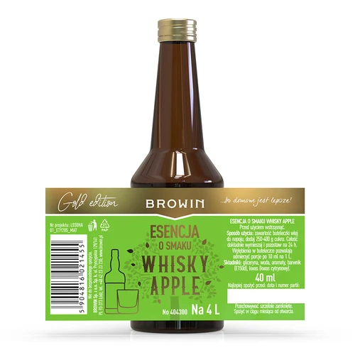 Εσάνς με γεύση Whisky Apple - 40 ml, για 4 L - 4