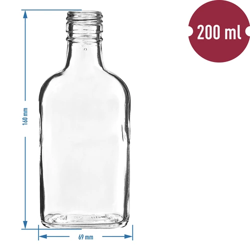 Φιάλη για λικέρ τύπου φλασκί 200 ml - 10 τεμ. - 4